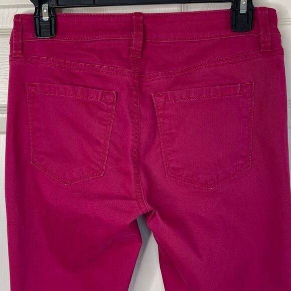 LOFT Low Rise Modern Straight Jeans (Berry Red) - 26/2 - Picture 6 of 10